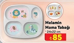 Melamin Mama Tabağı 24x22 cm image