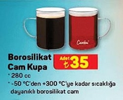 Borosilikat Cam Kupa image
