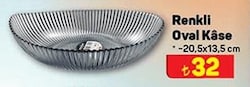 Renkli Oval Kase 20,5x13,5 cm image
