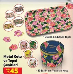Metal Kutu ve Tepsi Çeşitleri/Adet image