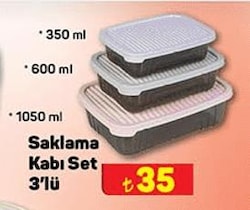 Saklama Kabı Set 3'lü image