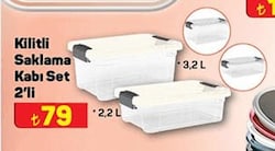 Kilitli Saklama Kabı Set 2'li image
