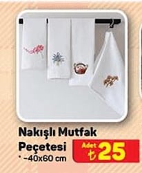 Nakışlı Mutfak Peçetesi Çeşitleri/Adet image