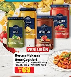 Berona Makarna Sosu Çeşitleri 190/180/360 g image