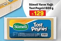 Sümeli Yarım Yağlı Tost Peyniri 600 g image
