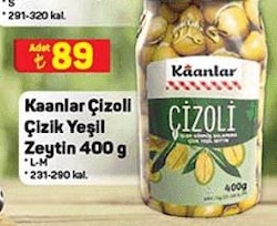 Kaanlar Çizoli Çizik Yeşil Zeytin 400 g image