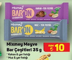 Mixmey Meyve Bar Çeşitleri 35 g image