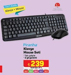 Piranha Klavye Mouse Seti image