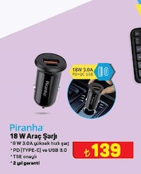 Piranha 18 W Araç Şarjı image