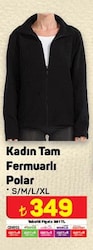 Tam Fermuarlı Polar Kadın image