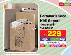 Fermuarlı Keçe Kirli Sepeti image