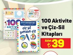 100 Aktivite ve Çiz-Sil Kitapları image