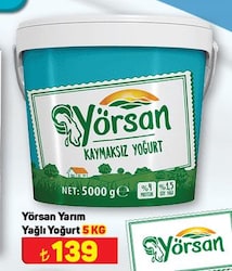 Yörsan Yarım Yağlı Yoğurt 5 kg image