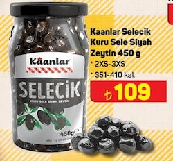 Kaanlar Selecik Kuru Sele Siyah Zeytin 450 g image