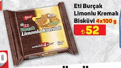 Eti Burçak Limonlu Kremalı Bisküvi 4x100 g image