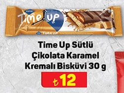 Time Up Sütlü Çikolata Karamel Kremalı Bisküvi 30 g image