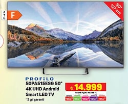 Profilo 50PA515ESG 50 inç 4K UHD Android Smart Led Tv image