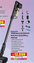 Philips 7000 Serisi XC7057/01 Islak Kuru Şarjlı Dikey Süpürge image