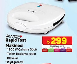 Awox Rapid Tost Makinesi image