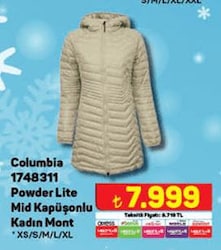 Columbia 1748311 Powder Lite Mid Kapüşonlu Kadın Mont image