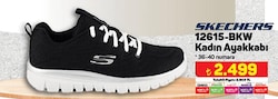 Skechers 12615-BKW Kadın Ayakkabı image