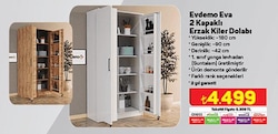 Evdemo Eva 2 Kapaklı Erzak Kiler Dolabı image