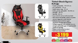 Türksit Shock Oyuncu Koltuğu image