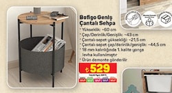 Bofigo Geniş Çantalı Sehpa image
