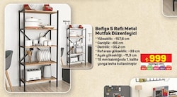 Bofigo 5 Raflı Metal Mutfak Düzenleyici image