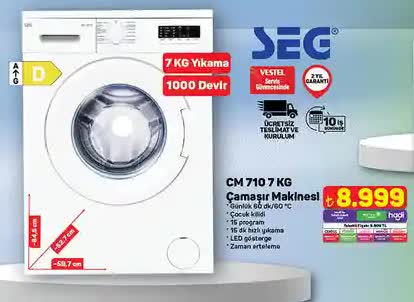 SEG CM710 Çamaşır Makinesi image