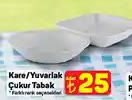 Kare/Yuvarlak Çukur Tabak image