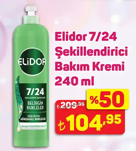 Elidor 7/24 Şekillendirici Bakım Kremi 240 ml image