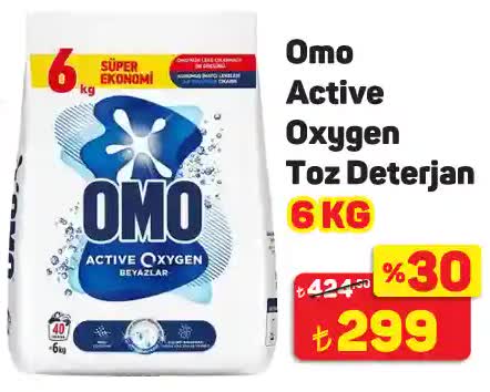 Omo Active Oxygen Toz Deterjan 6 Kg image