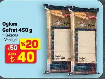 Oylum Gofret 450 g Kakaolu image