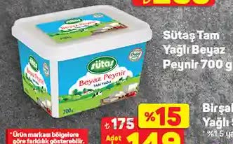 Sütaş Tam Yağlı Beyaz Peynir 700 g image