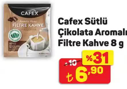 Cafex Sütlü Çikolata Aromalı Filtre Kahve 8 g image