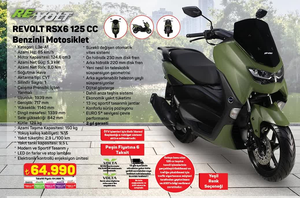 Revolt RSX6 125 CC Benzinli Motosiklet image