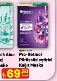Garnier Pro-Retinol Pürüzsüzleştirici Kağıt Maske image