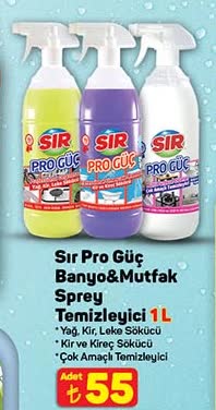 Sir Pro Güç Banyo & Mutfak Sprey Temizleyici 1L image