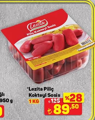Lezita Piliç Kokteyl Sosis 950 g image