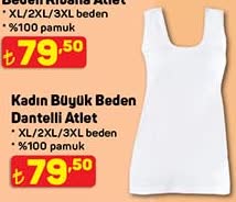 Kadın Büyük Beden Dantelli Atlet image