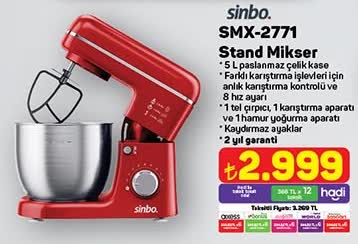 Sinbo SMX-2771 Stand Mikser image