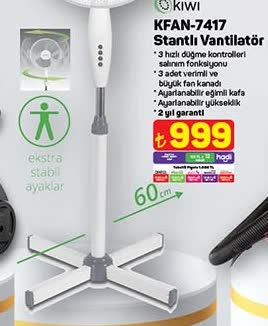 Kiwi KFAN-7417 Stantlı Vantilatör image