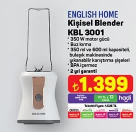 Engilish Home Kişisel Blender KBL 3001 image