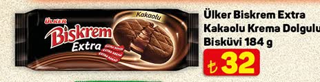 Ülker Biskrem Extra Kakaolu Bisküvi 184 g image