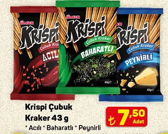 Krispi Çubuk Kraker Acılı Baharatlı Peynirli 43 g image