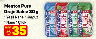 Mentos Pure Draje Sakız 30 g image