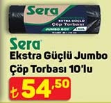 Sera Ekstra Güçlü Jumbo Çöp Torbası 10'lu image