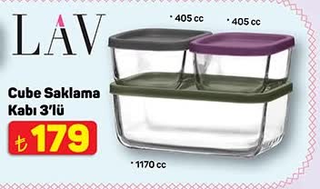 Cube Saklama Kabı 3'lü image