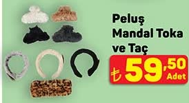Peluş Mandal Toka ve Taç image